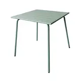 Table métal carrée 70 x 70 x H 72 cm vert menthe