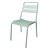 Chaise de terrasse métal vert menthe 51 x 58 x 86 cm