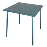 Table bistrot carrée extérieur métal bleu foncé 70 x 70 x 72 cm - Table CHR