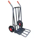 Chariot diable bavette pliable roues pleines - Diable de transport - Diable manutention - Gris