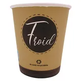 Gobelet boisson chaude 10 cl / 4oz ø6,6 x 6 cm - Gobelet carton - Gobelet café - Brun / Noir - Lot de 50