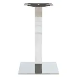 Pied de table métal chromé 40 x 40 x H 72 cm