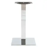 Pied de table métal chromé 40 x 40 x H 72 cm
