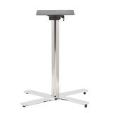 Pied de table métal brossé 48,5 x 48,5 x 72 cm