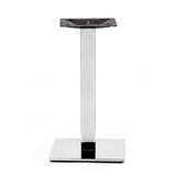 Pied de table central carré inox miroir - Hauteur 72 cm