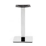 Pied de table central carré inox miroir - Hauteur 72 cm