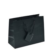 Sacs pelliculés mats à poignées cordelette - Sacs pelliculés unis, poignées ruban