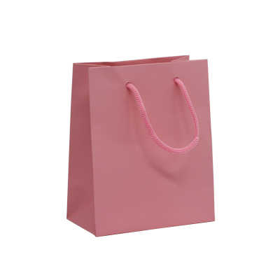 Sacs pelliculés rose poudré mat - Petit Modèle - Sacs pelliculés poignées cordelette