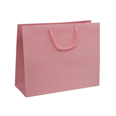 Sacs pelliculés à l'italienne rose poudré mat - Grand Modèle