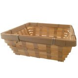 Corbeille bambou carrée naturel 18 x 18 x 7 cm, paquet de 10