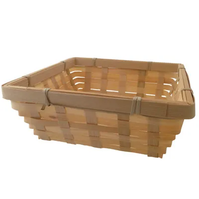 Lot de 4 corbeilles à pain rondes vintage en bambou naturel tissé à la main 20 cm