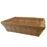 Corbeille bambou rectangulaire naturel 24,5 x 17,5 x 7 cm, paquet de 10 - Corbeilles bambou