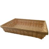 Corbeille bambou rectangulaire naturel 36 x 26 x 7 cm, paquet de 10