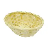 Corbeille bambou ovale naturel 19 x 14,5 x 7 cm, paquet de 10