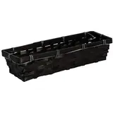 Corbeille bambou rectangulaire noir 30 x 10 x 6 cm, paquet de 10
