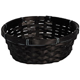 Corbeille bambou ronde noir ø 23 x 8 cm, paquet de 10