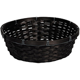 Corbeille bambou ronde noir ø 30 x 9 cm, paquet de 10
