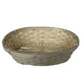 Corbeille bambou ovale naturel 30 x 20 x 8 cm, paquet de 10