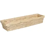 Corbeille bambou rectangulaire naturel 36 x 11 x 6 cm, paquet de 10