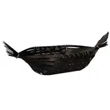 Corbeille gondole en bambou noir 49 x 23 x 10 cm, paquet de 10