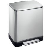 Poubelle inox rectangulaire à pédale 20 litres 36,6 x 32 x 44,6 cm