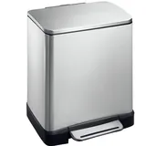 Poubelle inox rectangulaire à pédale 20 litres 36,6 x 32 x 44,6 cm