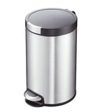 Poubelle inox à pédale 12 litres ø 25 x H 40 cm