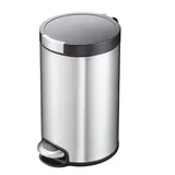 Poubelle inox à pédale 12 litres ø 25 x H 40 cm