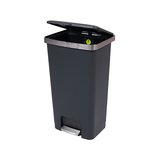 Poubelle à pédale HANA noire 45 L L 37 x P 30,8 x H 65 cm - Poubelles professionnelles