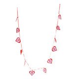 Guirlande de coeurs 160 cm feutrine Rouge / Rose - Déco Saint Valentin