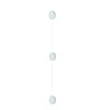 Guirlande boules plumes 100 cm Blanc - Déco Saint Valentin