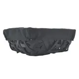 Corbeille osier carrée avec tissu noir 22 x 22 x 9 cm - Panier osier carré avec tissu noir