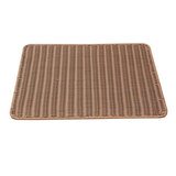Plateau rectangulaire tressé plastique marron 60 x 40 x 1 cm