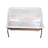 Présentoir corbeille à pain avec couvercle 40 x 30 x 7 cm