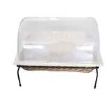 Présentoir corbeille à pain avec couvercle 40 x 30 x 7 cm