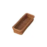 Corbeille manne rectangulaire plastique marron 28 x 11,5 x 5,5 cm