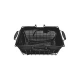 Panier métal rectangulaire noir tissu noir avec 2 anses 29 x 21 x 13 cm