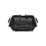 Panier métal rectangulaire noir tissu noir avec 2 anses 29 x 21 x 13 cm