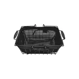 Panier métal rectangulaire noir tissu noir avec 2 anses 29 x 21 x 13 cm