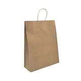 Sac kraft brun poignées torsadées 32 x 12 x 41 cm - Sac papier kraft - Paquet de 200