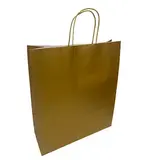 Sacs kraft Or poignées torsadées - 36 + 12 x H 41 cm - Paquet de 50