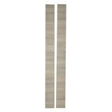 Joues de finition pour étagère haute Global stratifié chêne gris 18 x 204cm – Lot de 2