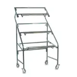 Présentoir cagettes 3 niveaux à roulettes