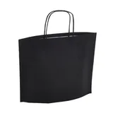 Sac kraft noir à poignées torsadées 30+10x25cm 70g/m² (x50)