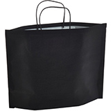 Sac kraft noir à poignées torsadées 46+15x31,5cm 90g/m² (x50) - Sacs kraft unis, poignées torsadées