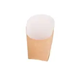 Pot wrap carton 6 x 5 x 12 cm - Etui wrap - Gobelet snack - Brun - Lot de 50