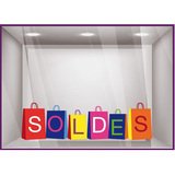 Sticker vitrines Soldes sacs - Stickers vitrines soldes