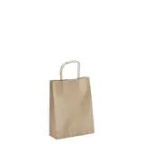 Sac kraft brun poignées torsadées 18 x 7 x 24 cm - Sac papier kraft - Paquet de 50