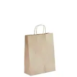 Sac kraft brun poignées torsadées 24 x 10 x 31 cm - Sac papier kraft - Paquet de 50