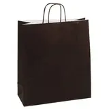 Sac kraft noir à poignées torsadées 35+14x45cm 100g/m² (x50)